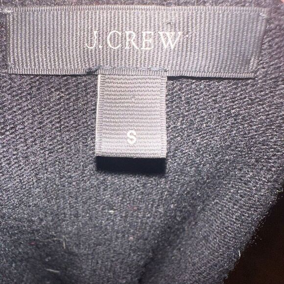 J Crew cream & black wool blend high low elevated basic sweater - Picture 3 of 4